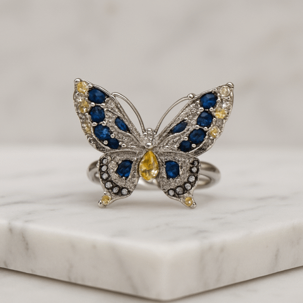 Citrine Butterfly Ring