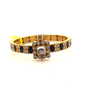 Royal Sapphire Polki Bangle