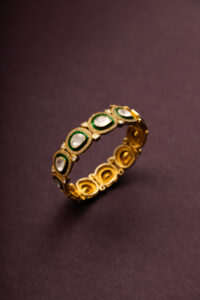 Emerald Polki Heritage Bangle