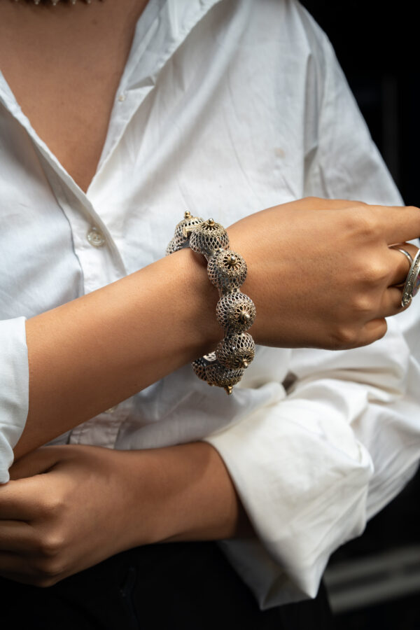 Vintage Mesh Silver Bracelet