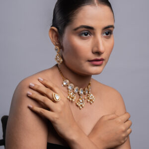Pearl Droplet Polki Choker