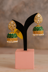 Emerald Royal Polki Jhumkas