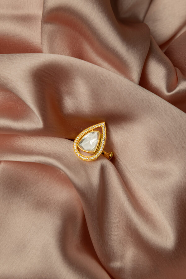 The Polki Teardrop Ring