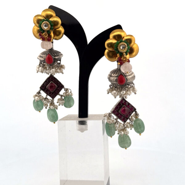Regal Blossom Jhumkas - Image 2
