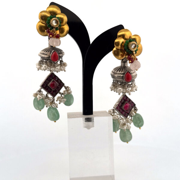 Regal Blossom Jhumkas - Image 3