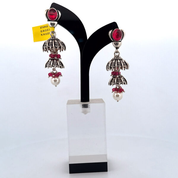 Ruby Dome Jhumkas - Image 2