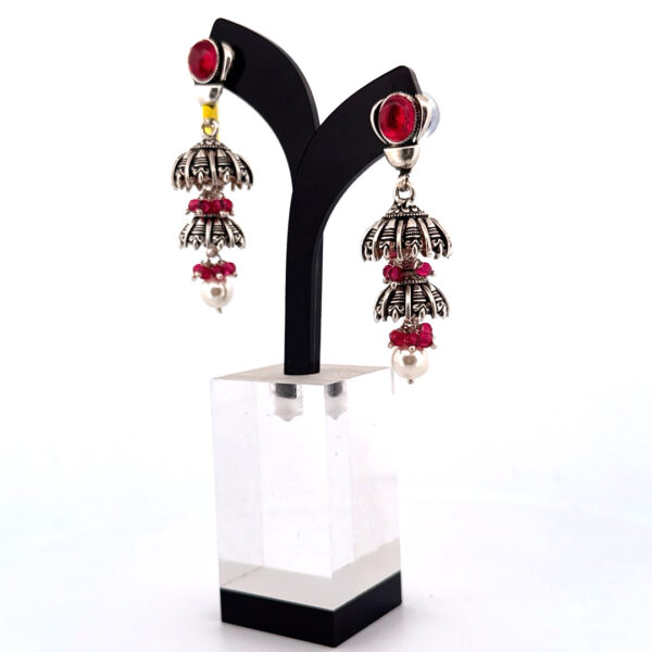 Ruby Dome Jhumkas - Image 3