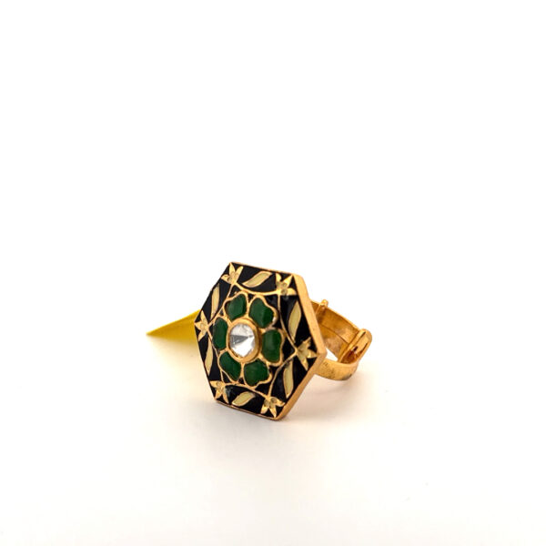 Emerald Hexa Ring - Image 3