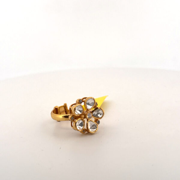 Floral Polki Ring - Image 2