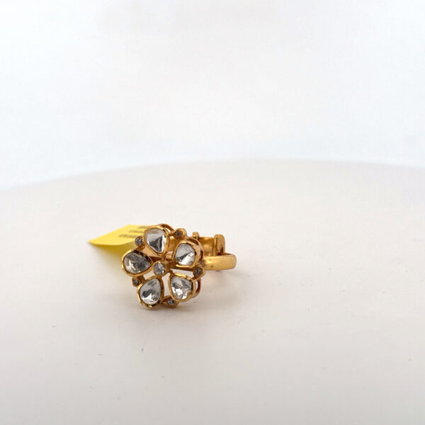 Floral Polki Ring - Image 3