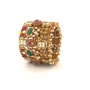 Regal Kundan Heritage 92.5 Silver Bangle